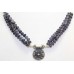 Women's Necklace pendant 925 Sterling Silver iolite stone P 386